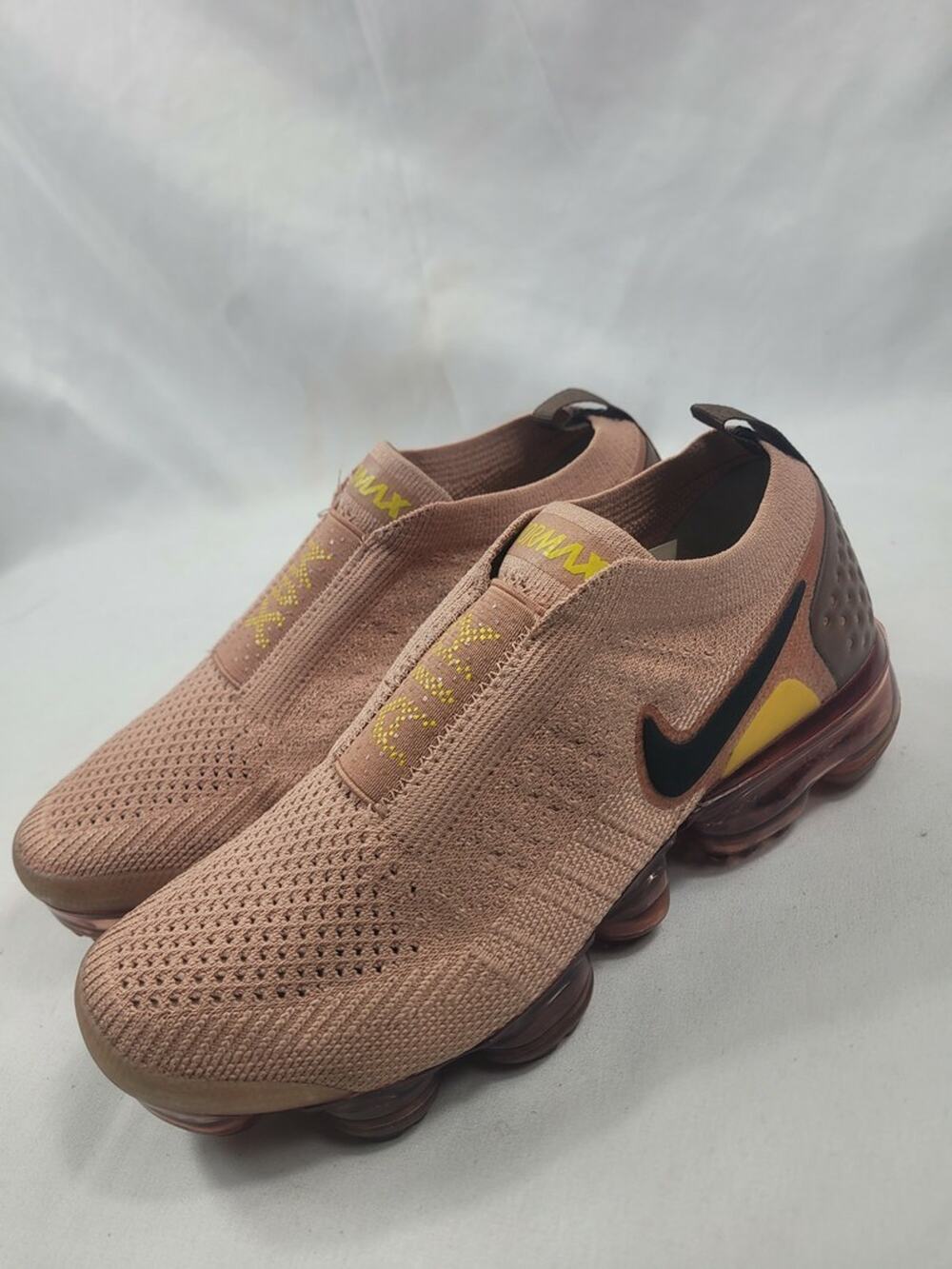 Nike Air VaporMax Moc 2 Terra Blush Flyknit Slip On Running Shoes Women's 5.5